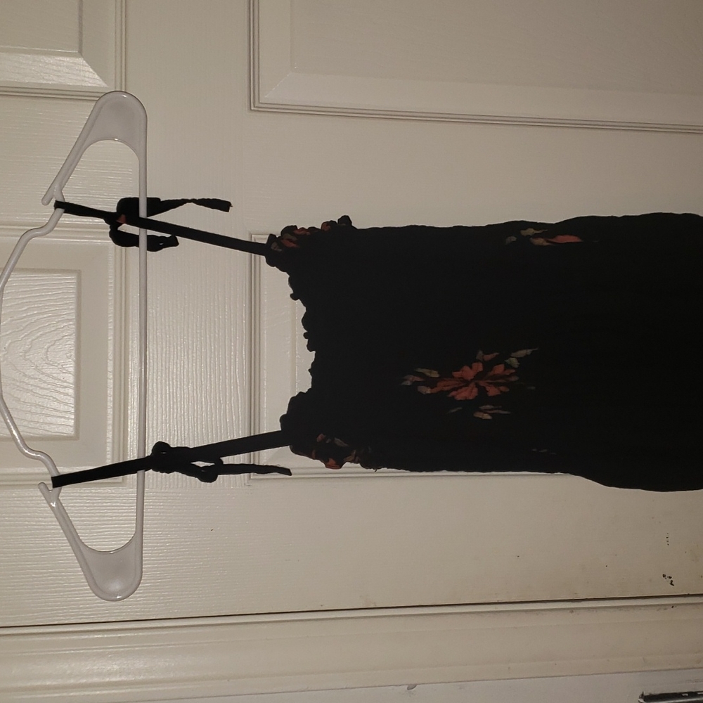 Hibiscus Collection Flowy Black Dress